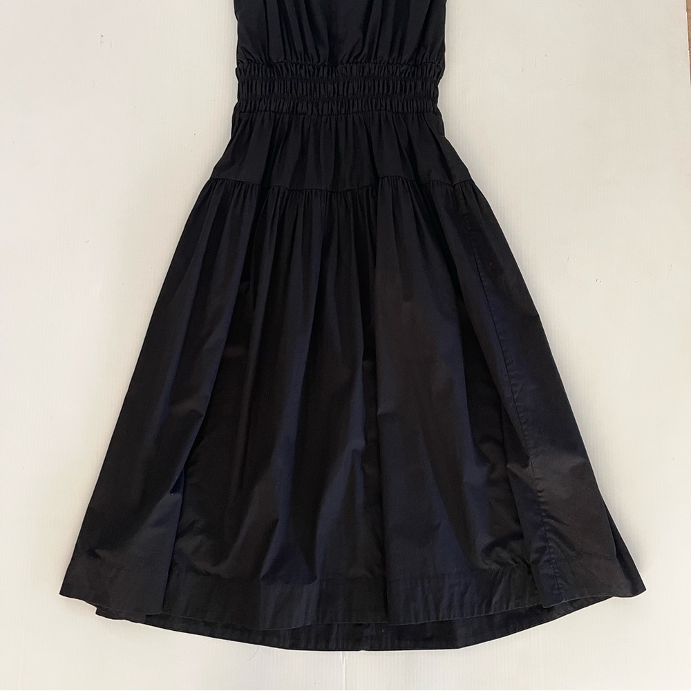 H&M Black Smocked Waist V Neck Sleeveless Midi Dress - Picture 7 of 11